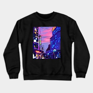 Night Walk In the Whale Street Crewneck Sweatshirt